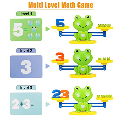 Valentines for Preschoolers Frog Balance Counting Toys for Boys &#x26; Girls Educational Number Toy Fun Children&#x27;s Gift STEM Learning Age 3+ (63 PCS)