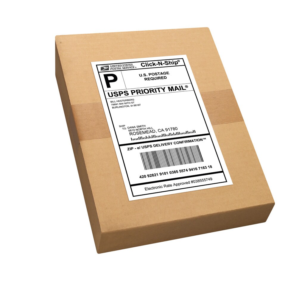 Avery Half-Sheet Printable Shipping Labels, 5.5&#x22; x 8.5&#x22; Customizable Stickers, White, 50 Blank Mailing Labels, Great for Mailing, Shipping, Organizing, and More, 250 Labels Total (5-Pack of 8126)