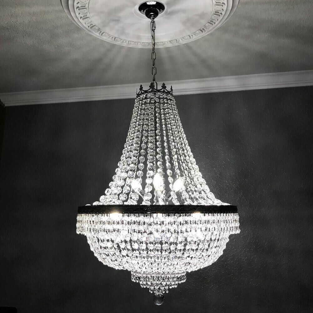 Kitcheniva Crystal Chandelier French Empire Ceiling Light Pendant Lamp 9Lights