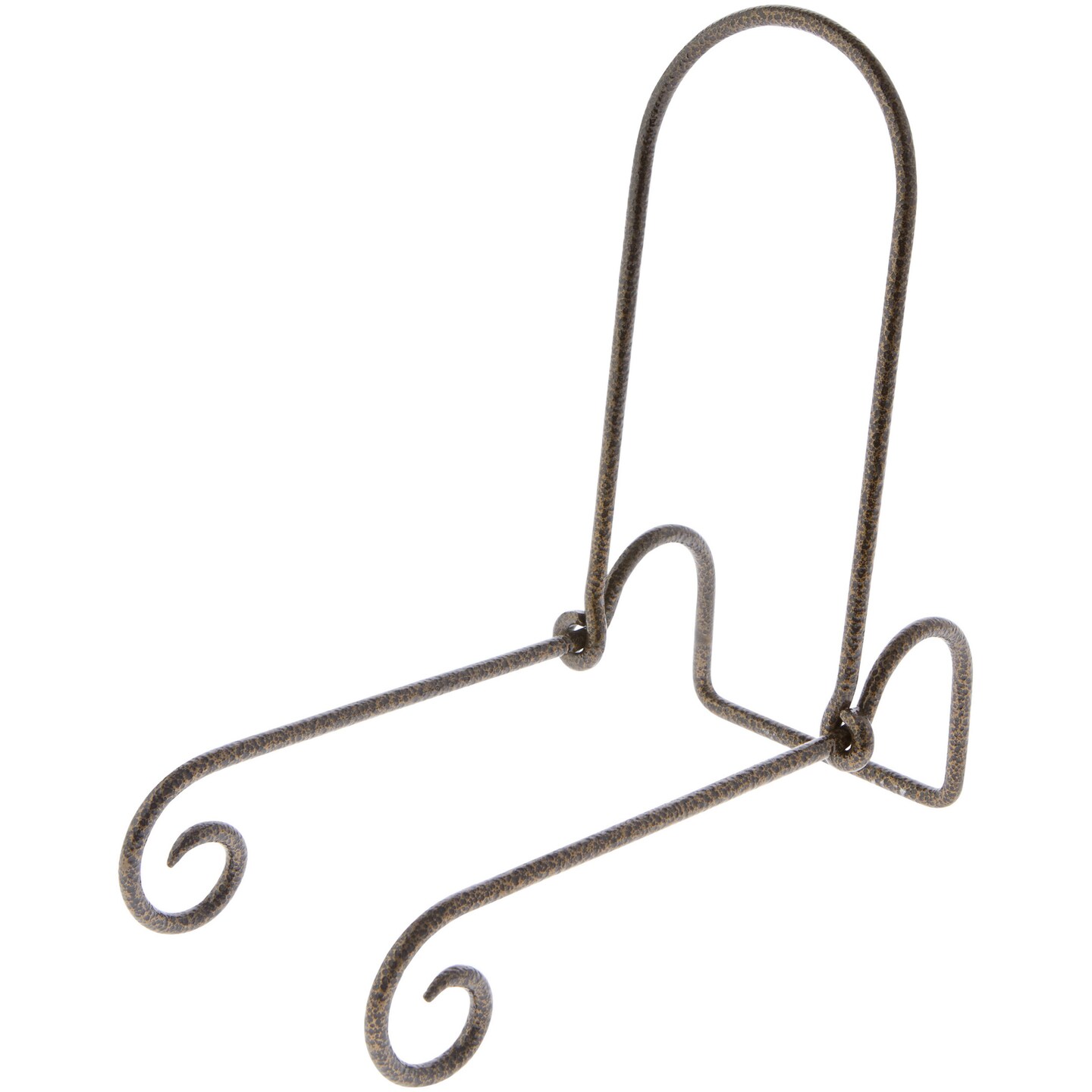 Bard&#x27;s Adjustable Gold Wrought Iron Bowl or Deep Platter Stand, 10&#x22; H x 5&#x22; W x 8.75&#x22; D