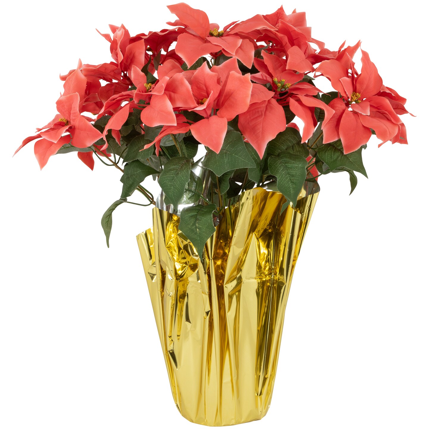 Northlight Artificial Christmas Poinsettia with Wrapped Base - 28" - Pink