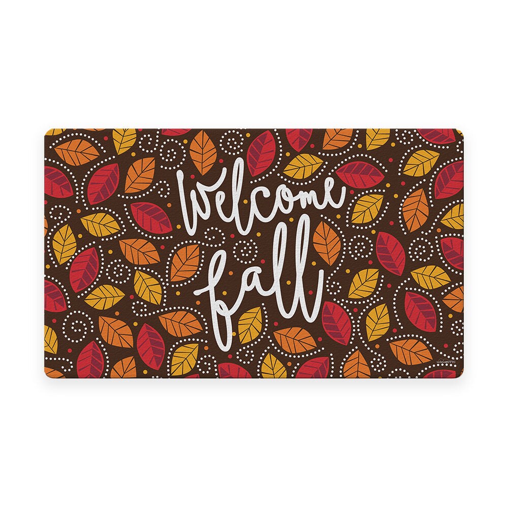 Welcome Fall Leaves Door Mat (18 x 30&#x22;)