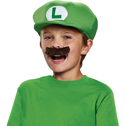 Luigi Child Hat and Mustache