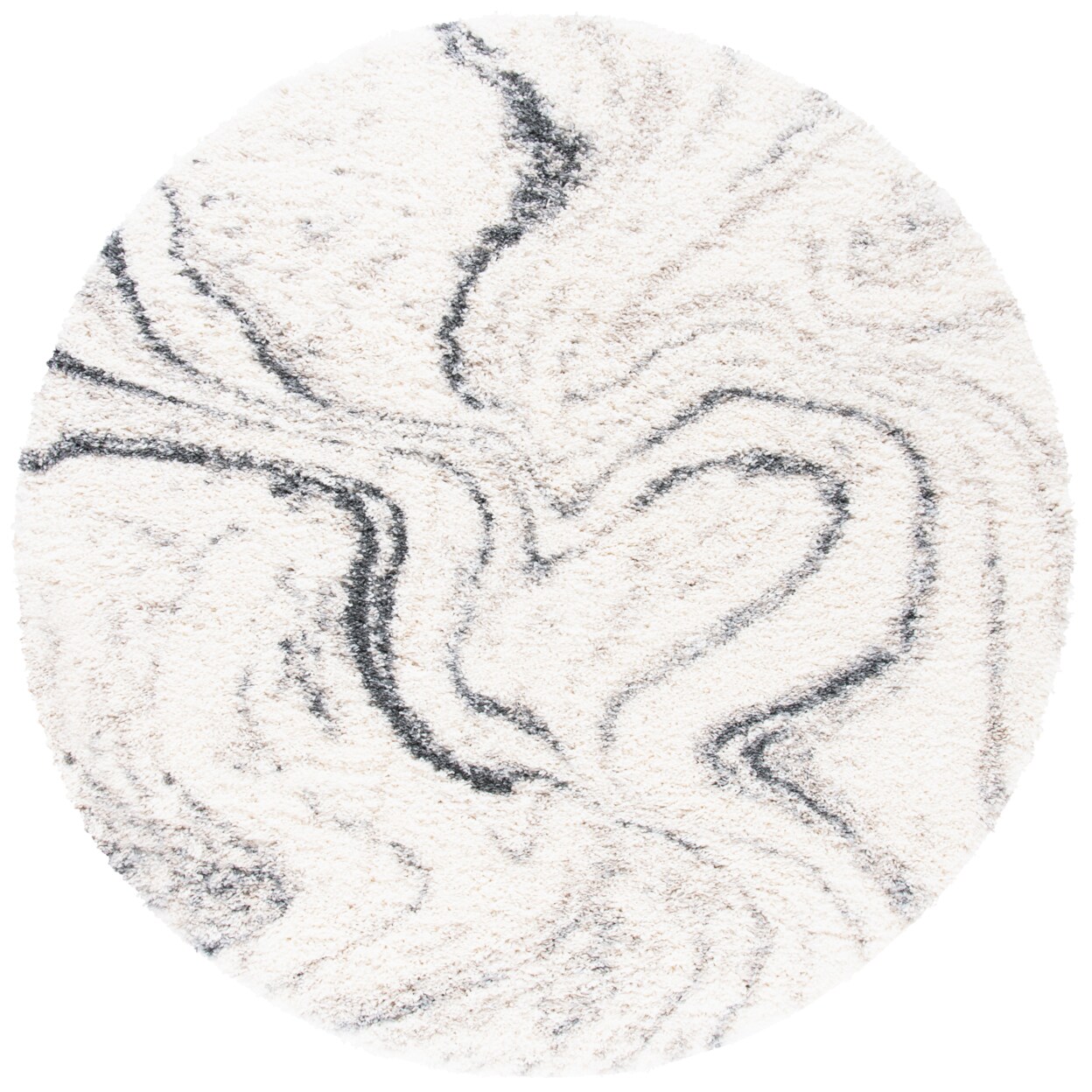 Safavieh Fnt848a Fontana Shag 800 Ivory / Grey