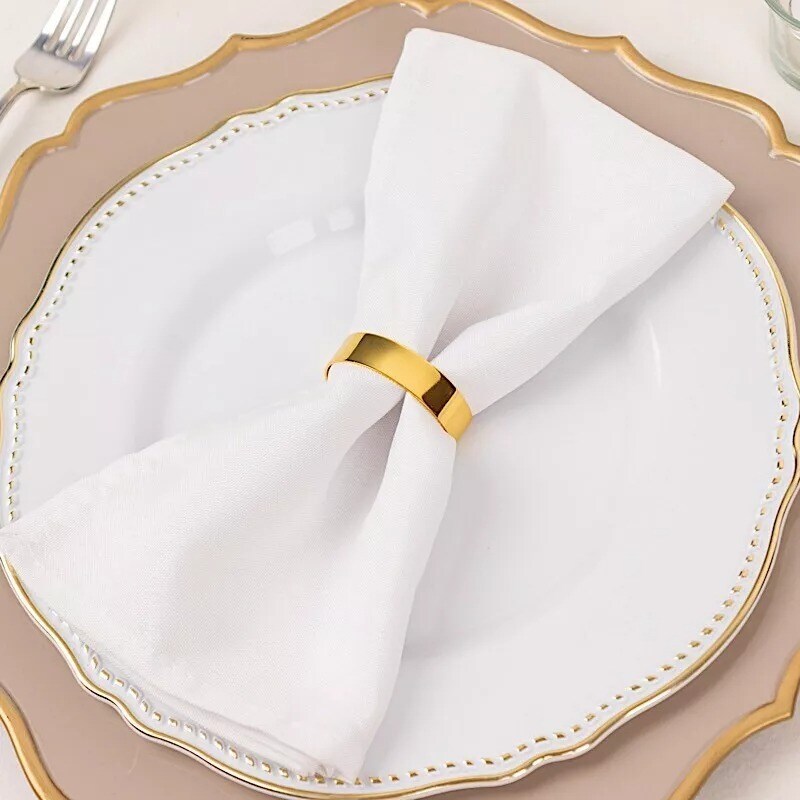 4-Pieces Semicircle Metal Napkin Rings