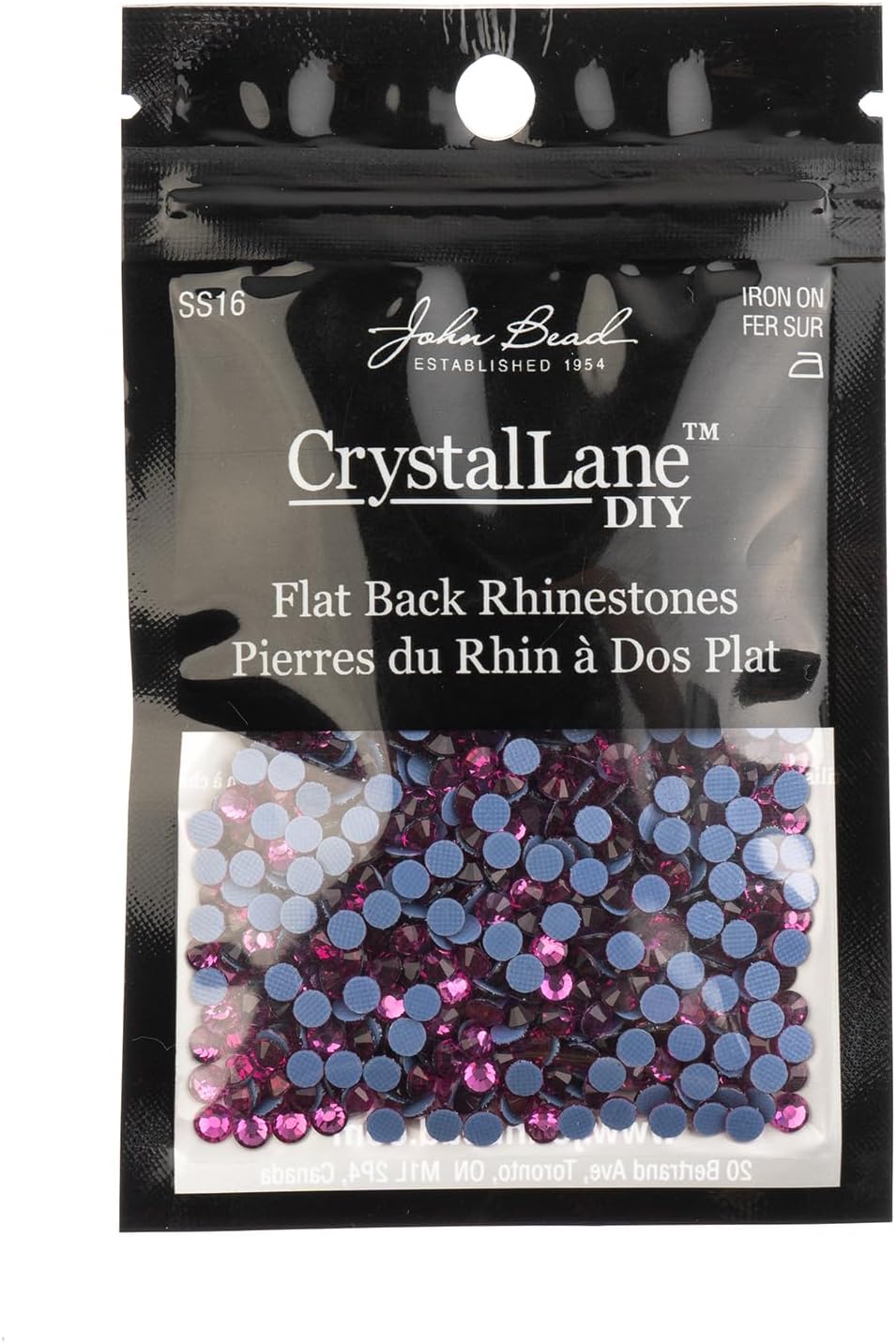 Crystal Lane DIY SS16 (4mm) Hot-fix Glass Flat Backs Rhinestones, 1440pcs