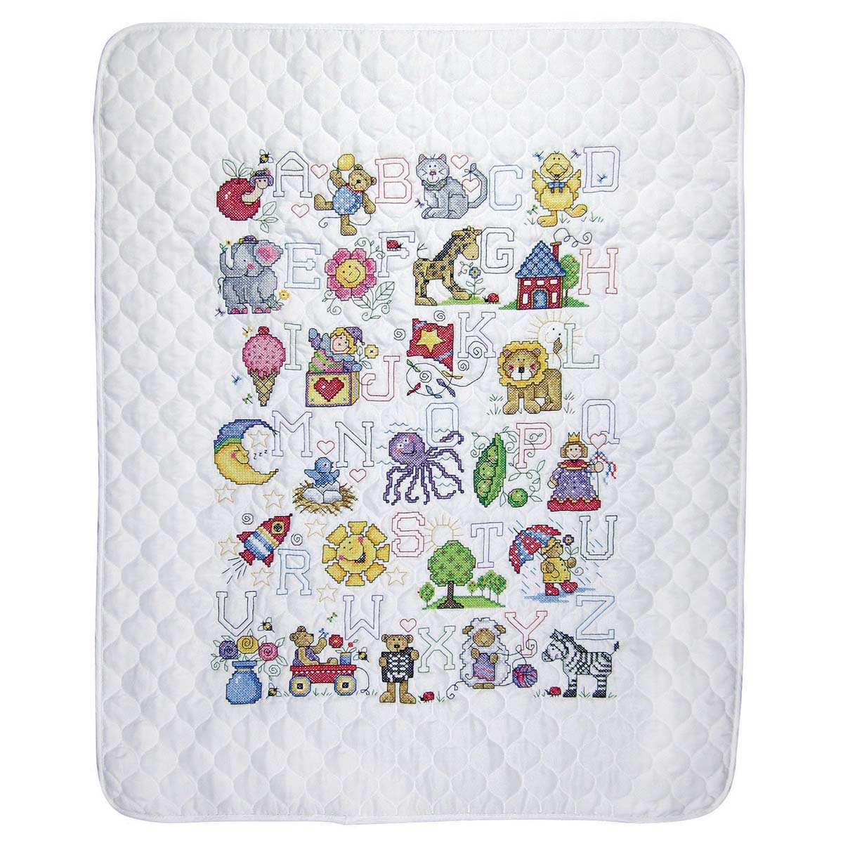 Design Works  ABC Fun Baby Quilt Stamped Cross-Stitch Kit