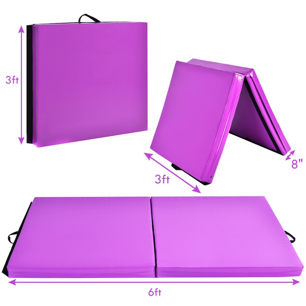 Gymnastic Mat with Carrying Handles for Yoga