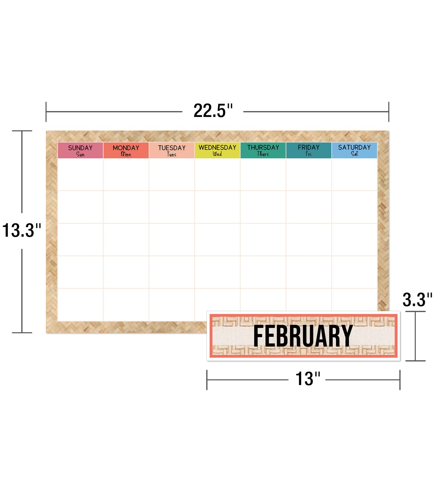 Carson Dellosa True to You Modern Calendar 137 pc Set, Classroom and Monthly Headers, Holidays, Birthdays, Number Cover Ups, Mandalas, and More Boho Decor for Bulletin Board and Wall Decor