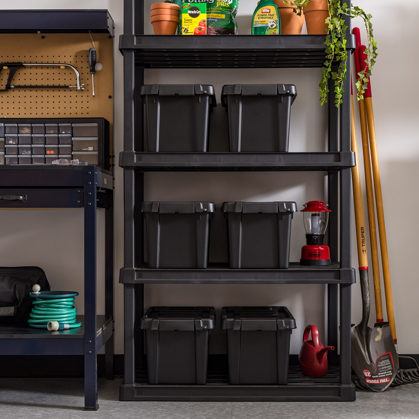 IRIS USA Lockable Heavy Duty Plastic Storage Bins Container with Lids and Secure Latching Buckles