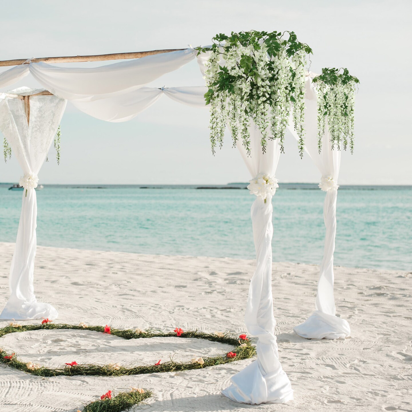 60” White Silk Wisteria Spray – Lifelike Artificial Flowers for Wreaths, Arrangements & Decor