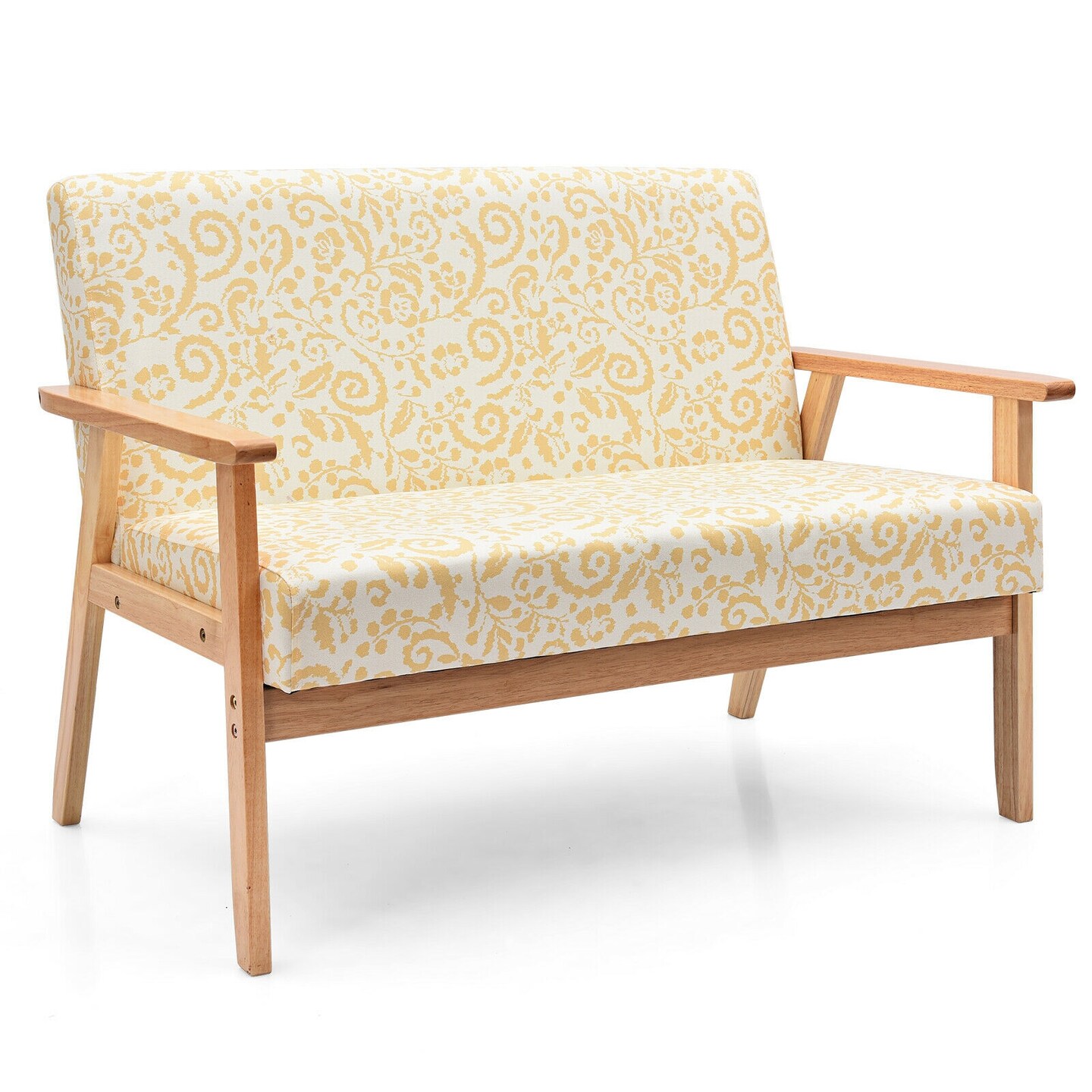 Modern Fabric Loveseat Sofa Couch Upholstered 2-Seat Armchair