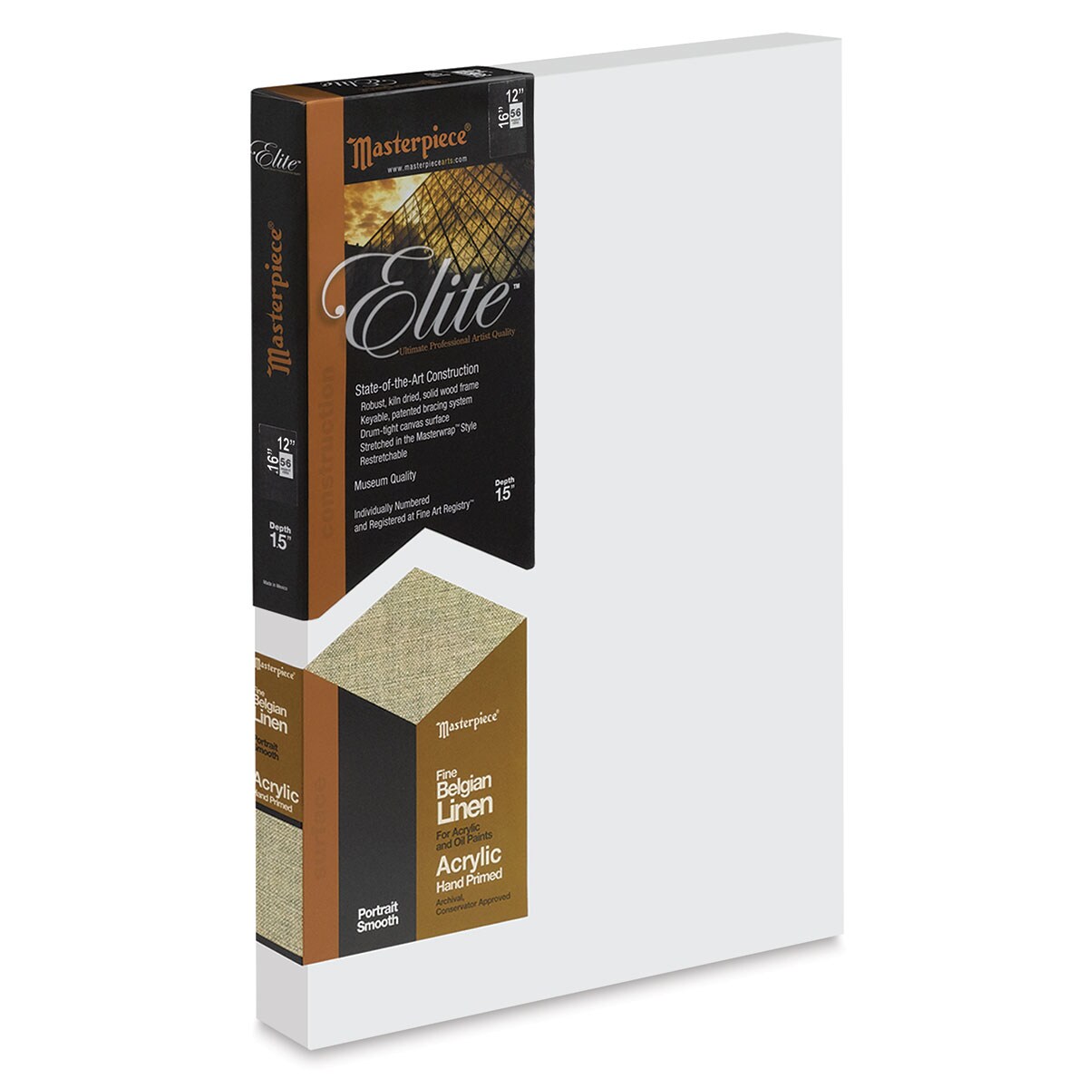 Masterpiece Elite Portrait Smooth Canvas - 12&#x22; x 16&#x22;, Acrylic Primed
