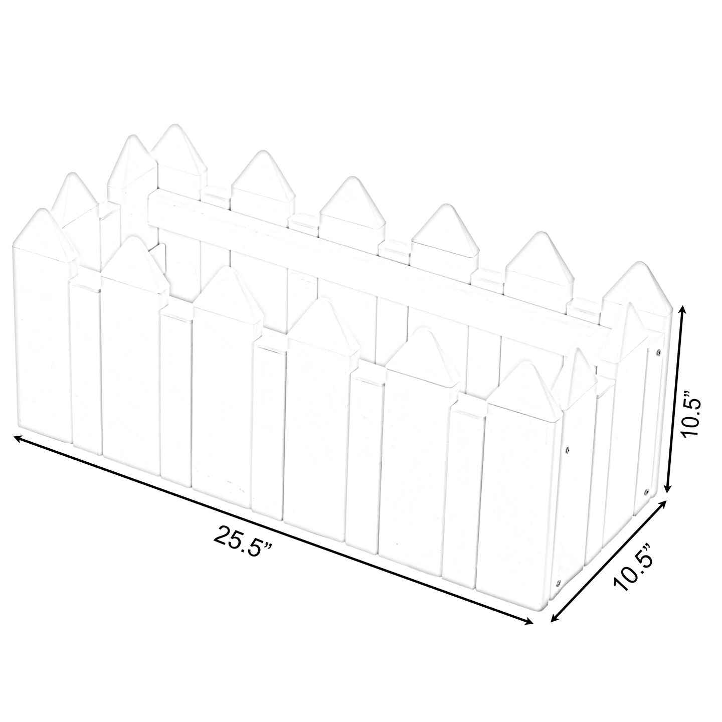White Vinyl Traditional Fence Design Garden Bed Elevated Screwless Raised Planter Box