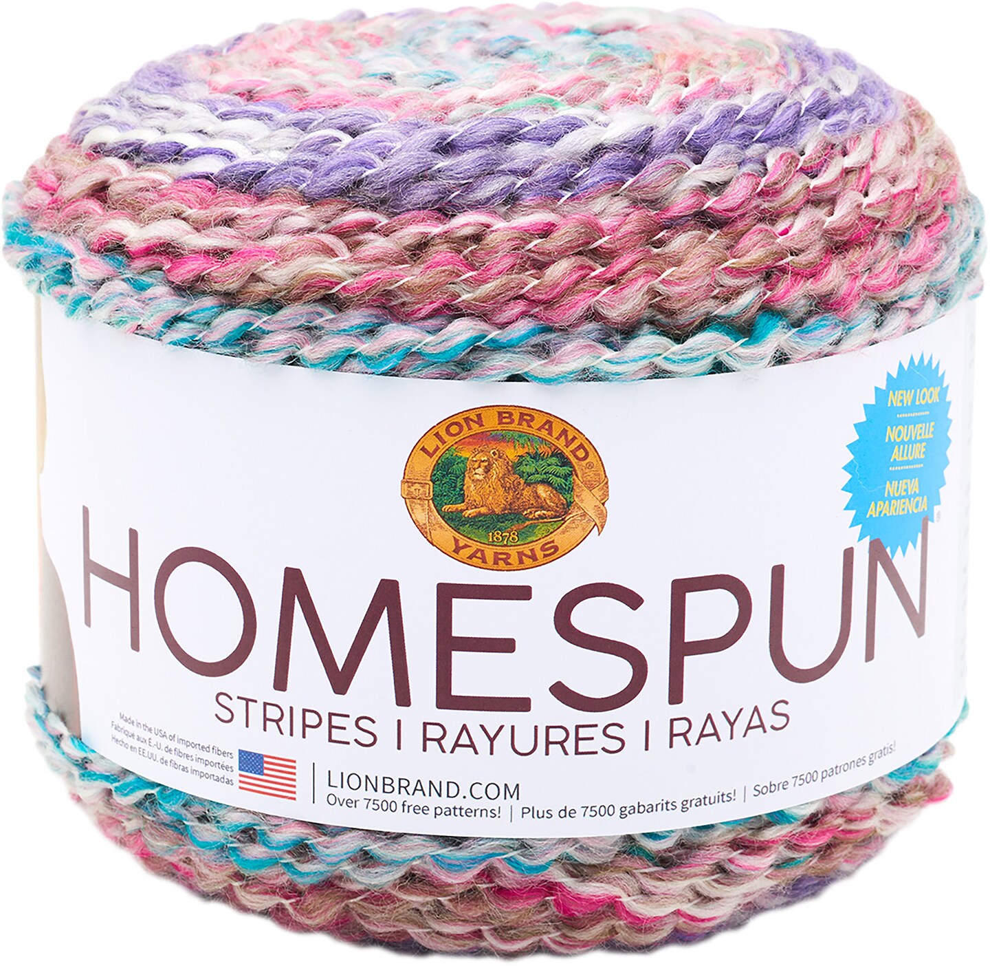 Multipack of 3 - Lion Brand Homespun New Look Yarn-Oyster