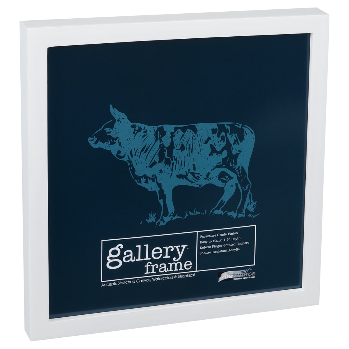 Ambiance Gallery Quality Artist Wooden Picture Frame - 3 Pack of 1.5&#x27;&#x27; Deep Frames for Pictures, Artwork and More