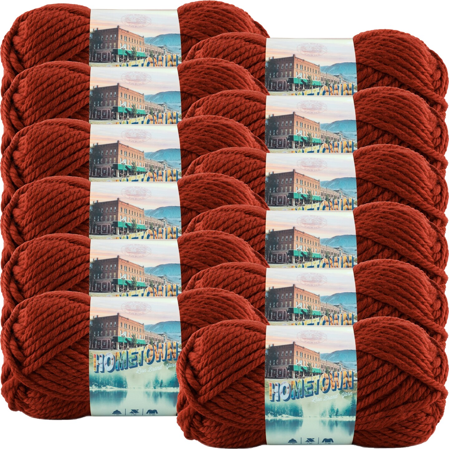 (12 Pack) Lion Brand Yarn Hometown Yarn, Tampa Spice