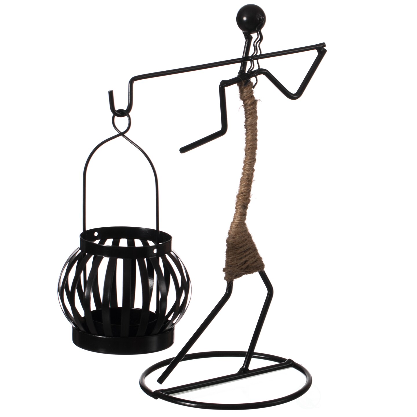 Wire Figure Candle Holder Decorative Modern Tea Light Lantern Tabletop Centerpiece Candle Stand