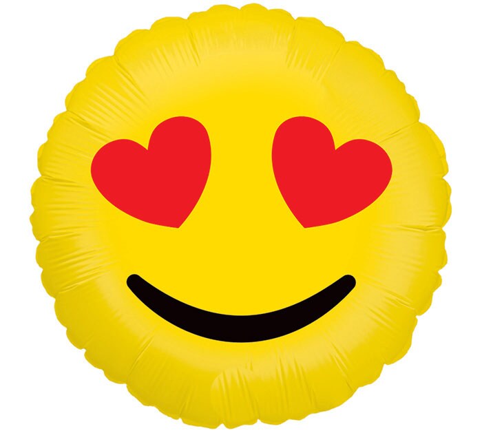 18-Inch Emoji Heart Eyes Balloon