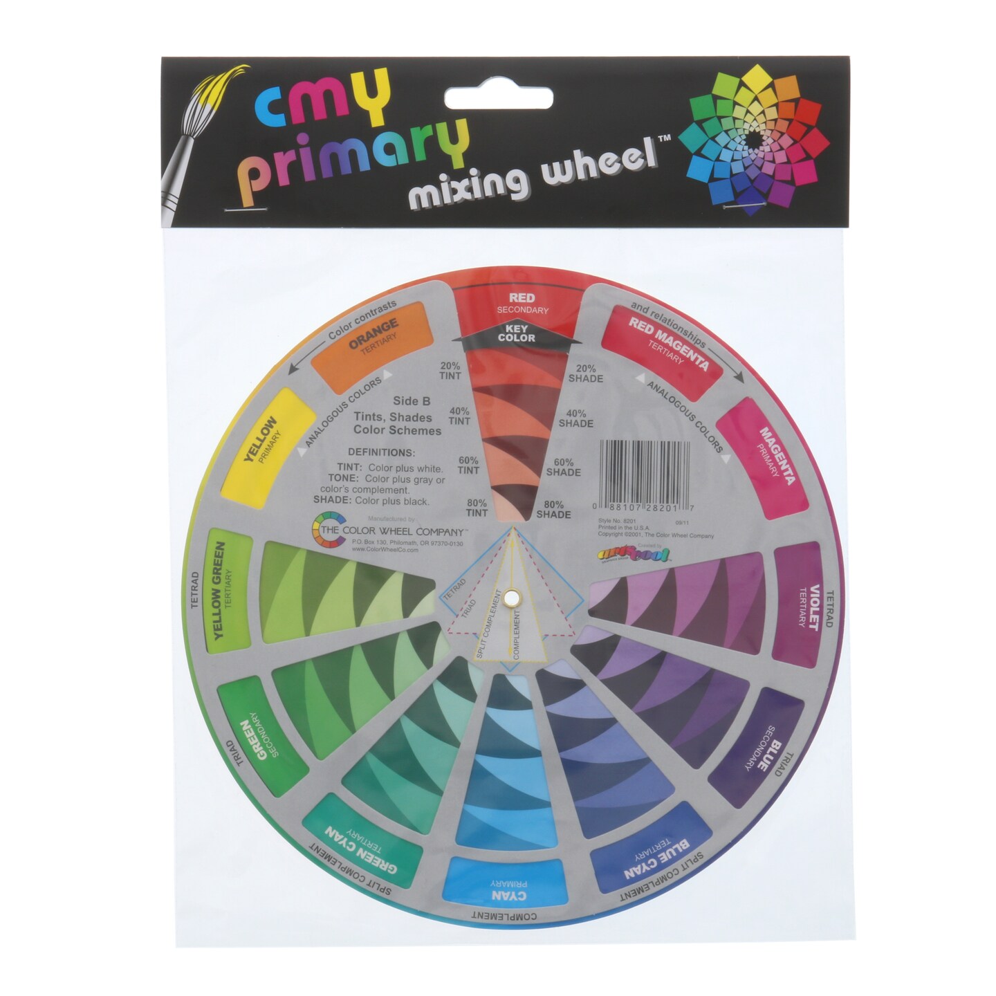 Color Wheel Co CMY Primary Mixing Wheel, 7-3/4&#x22;