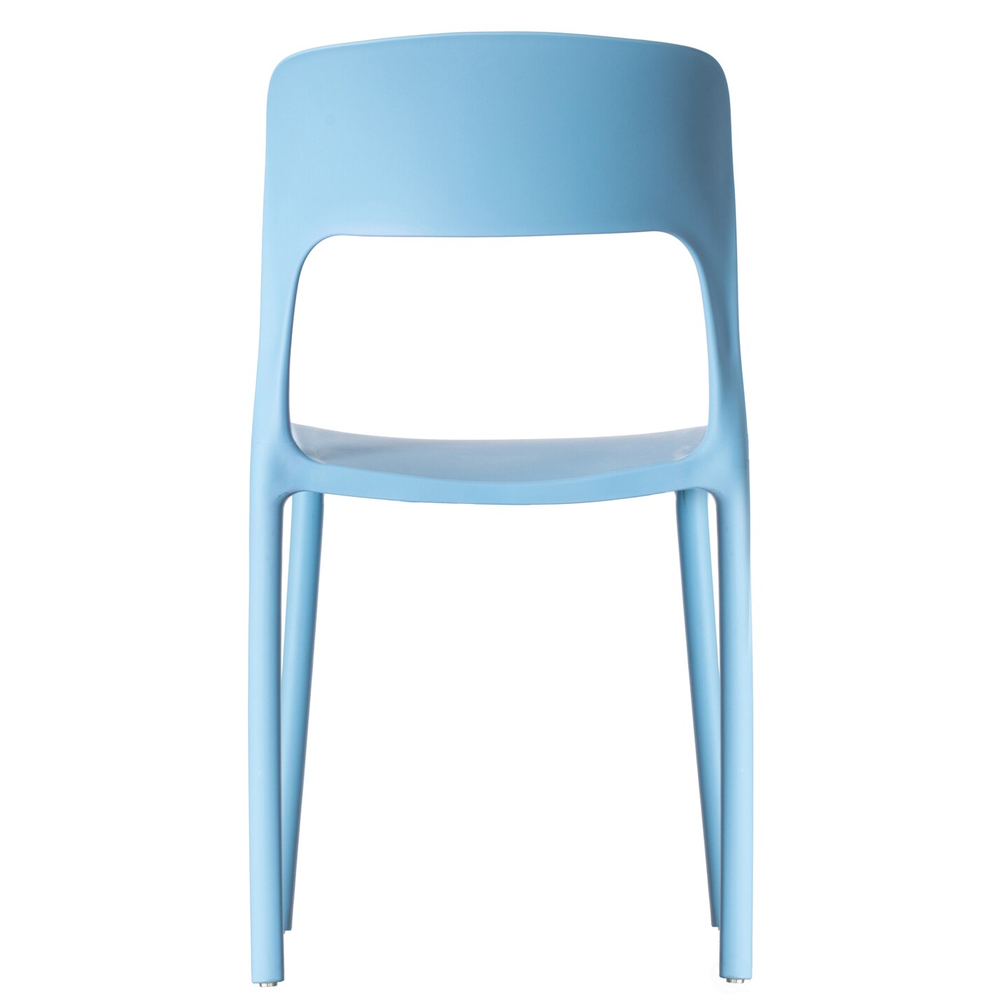 Modern Plastic Outdoor Dining Chair with Open Curved Back