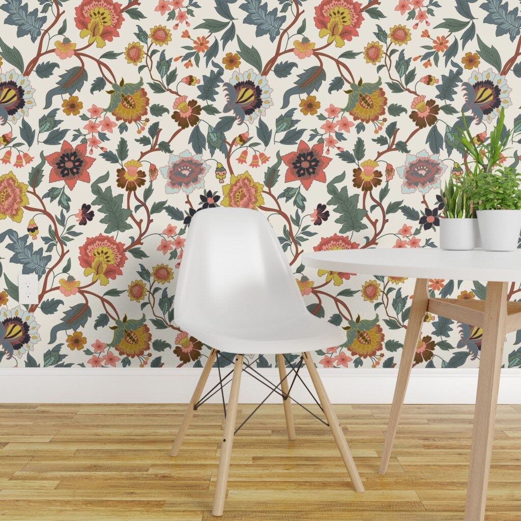 Multicolor Flower Wallpaper, For Home