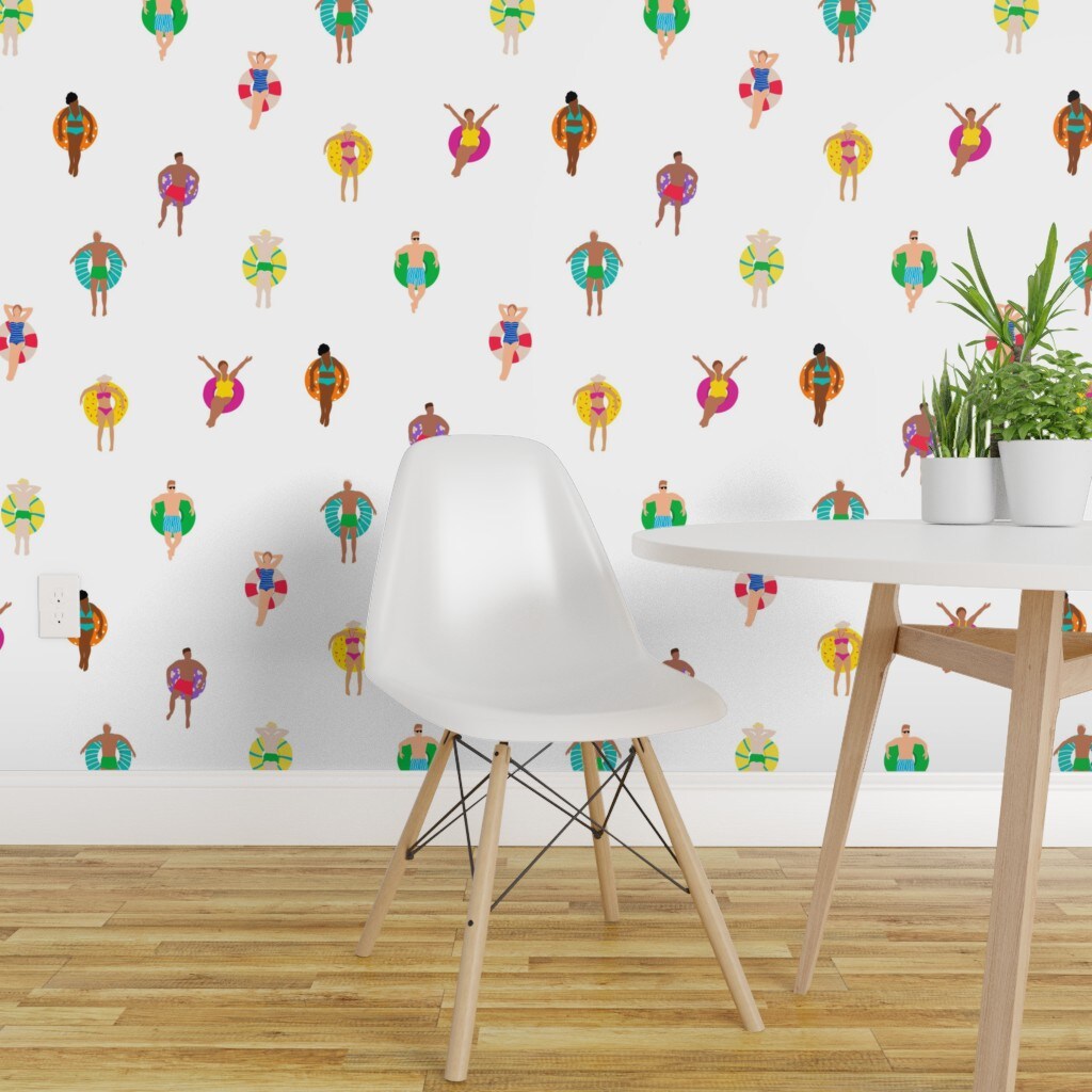 Spoonflower Peel  Stick Wallpaper Swatch  Pastel India  Ubuy