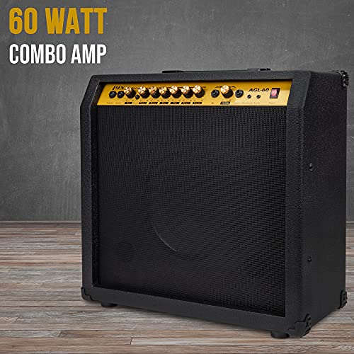 LyxPro Electric Guitar Amp, 60 Watt Portable Amplifier