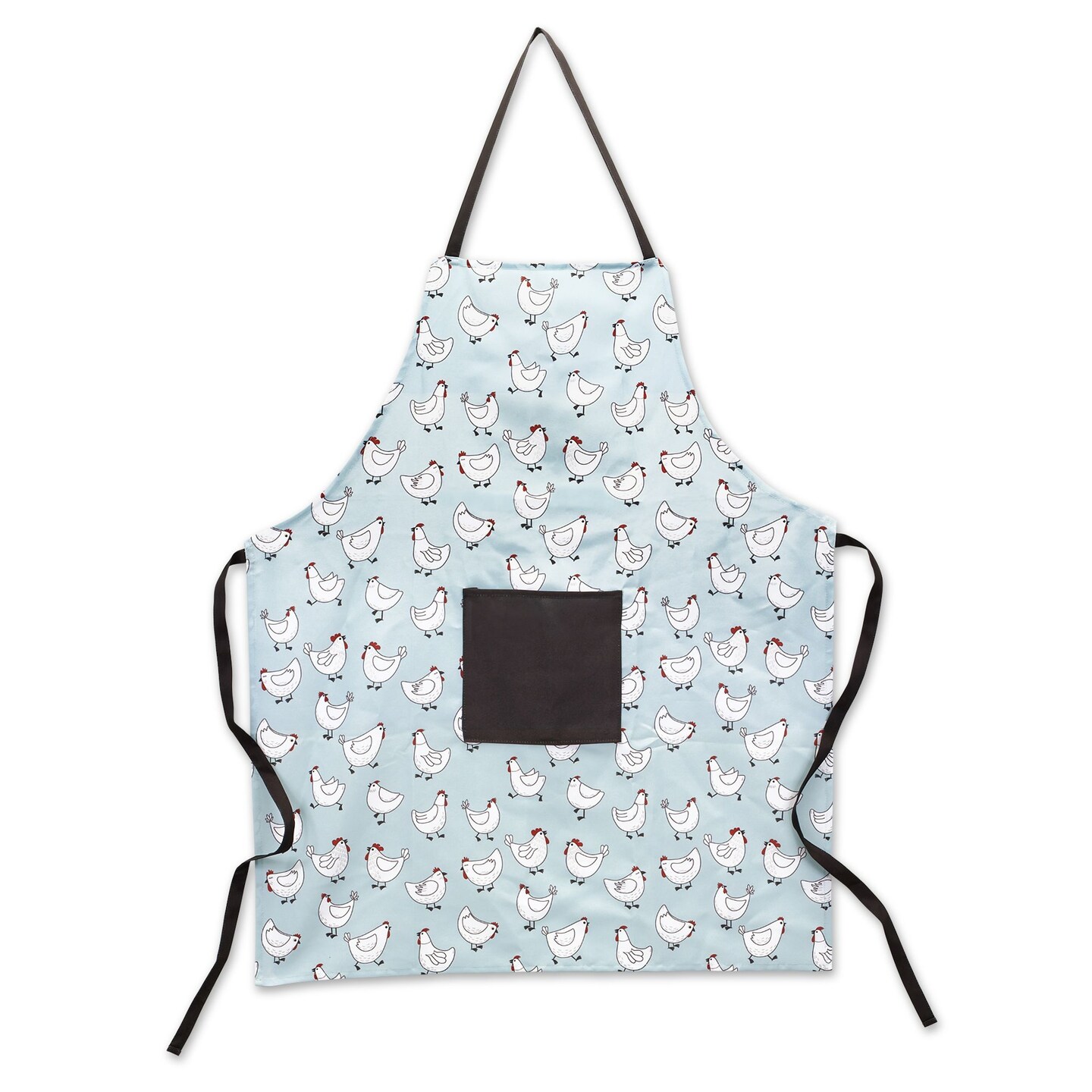 Melrose 50" Blue and White chicken printed Kitchen Apron