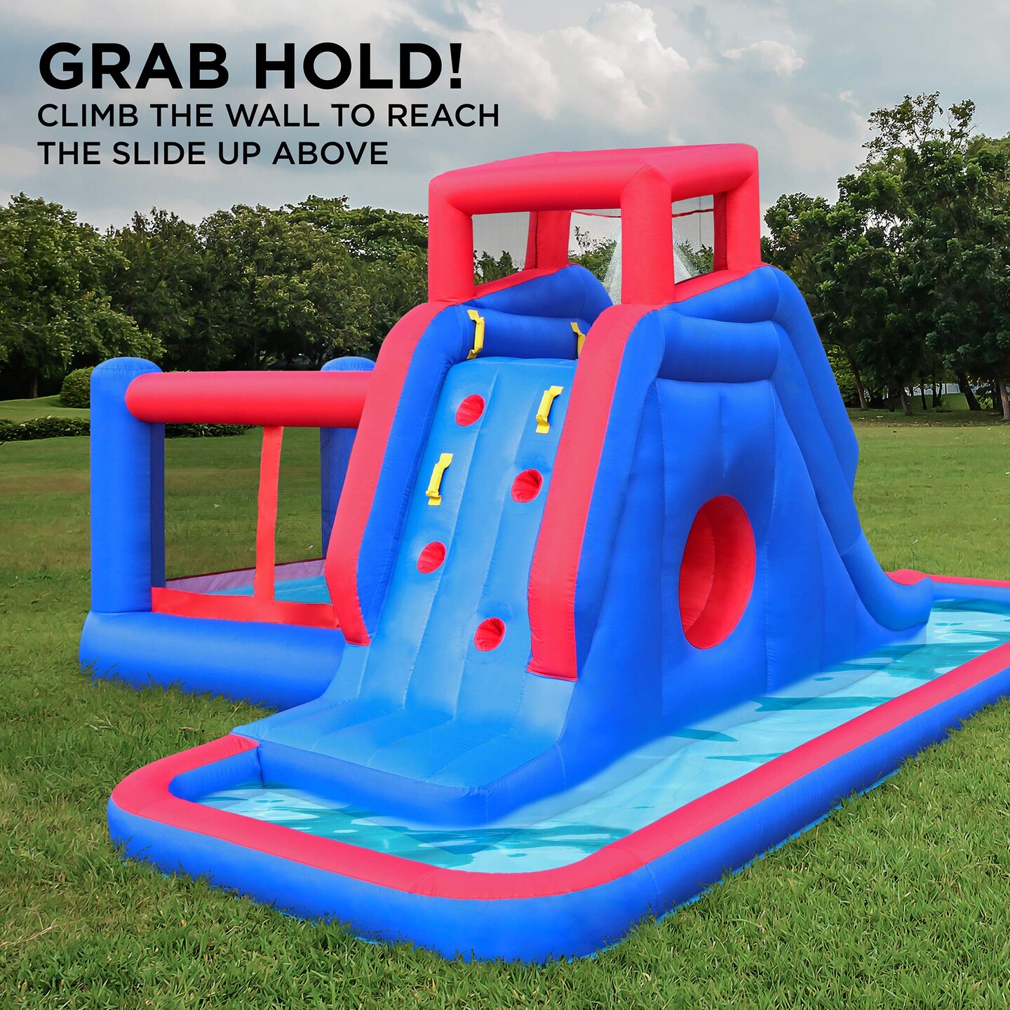 Sunny &#x26; Fun Inflatable Kids Backyard Water Park W/Slide &#x26; Bounce House