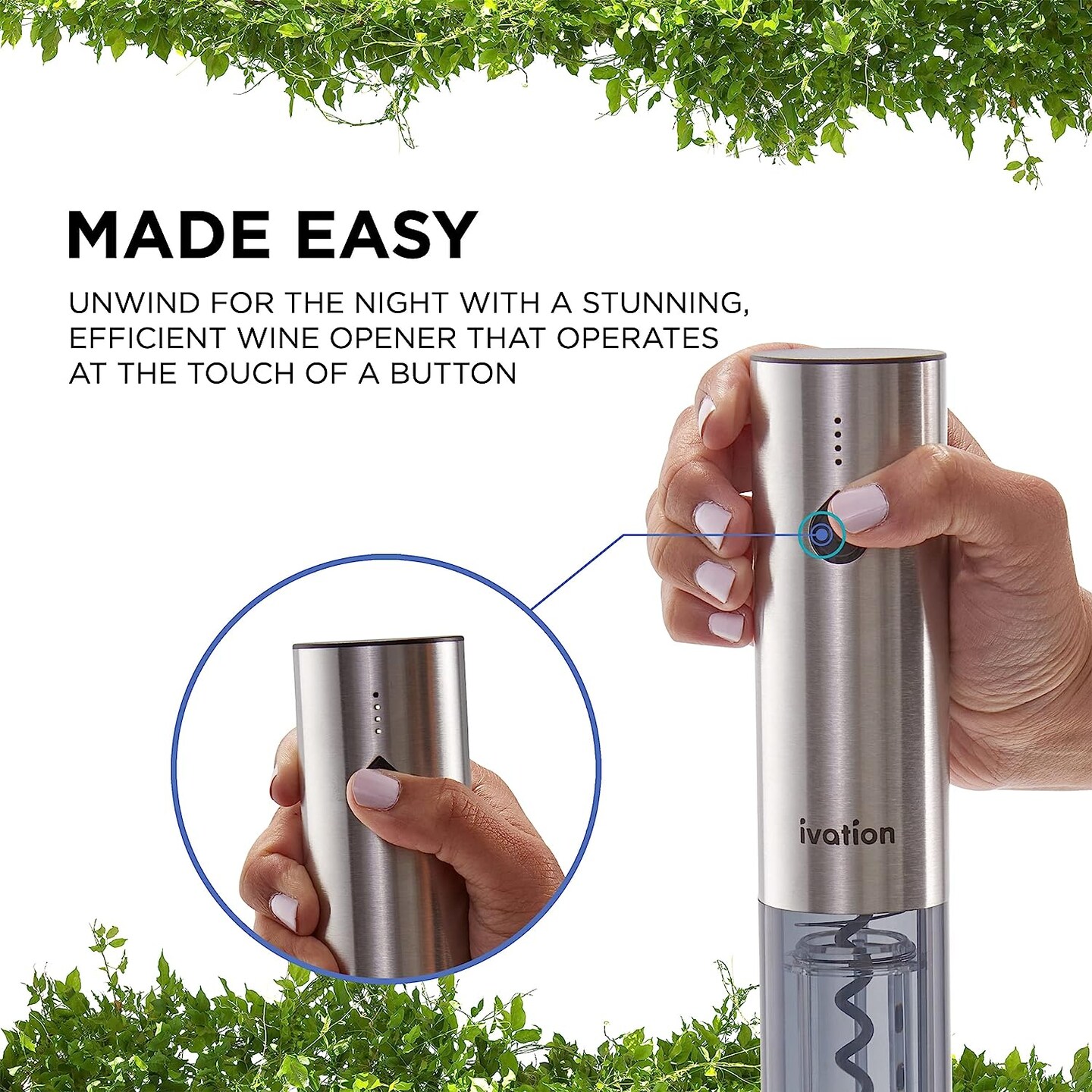 Ivation Wine Gift Set, Electric Corkscrew Wine Opener &#x26; Wine Foil Cutter