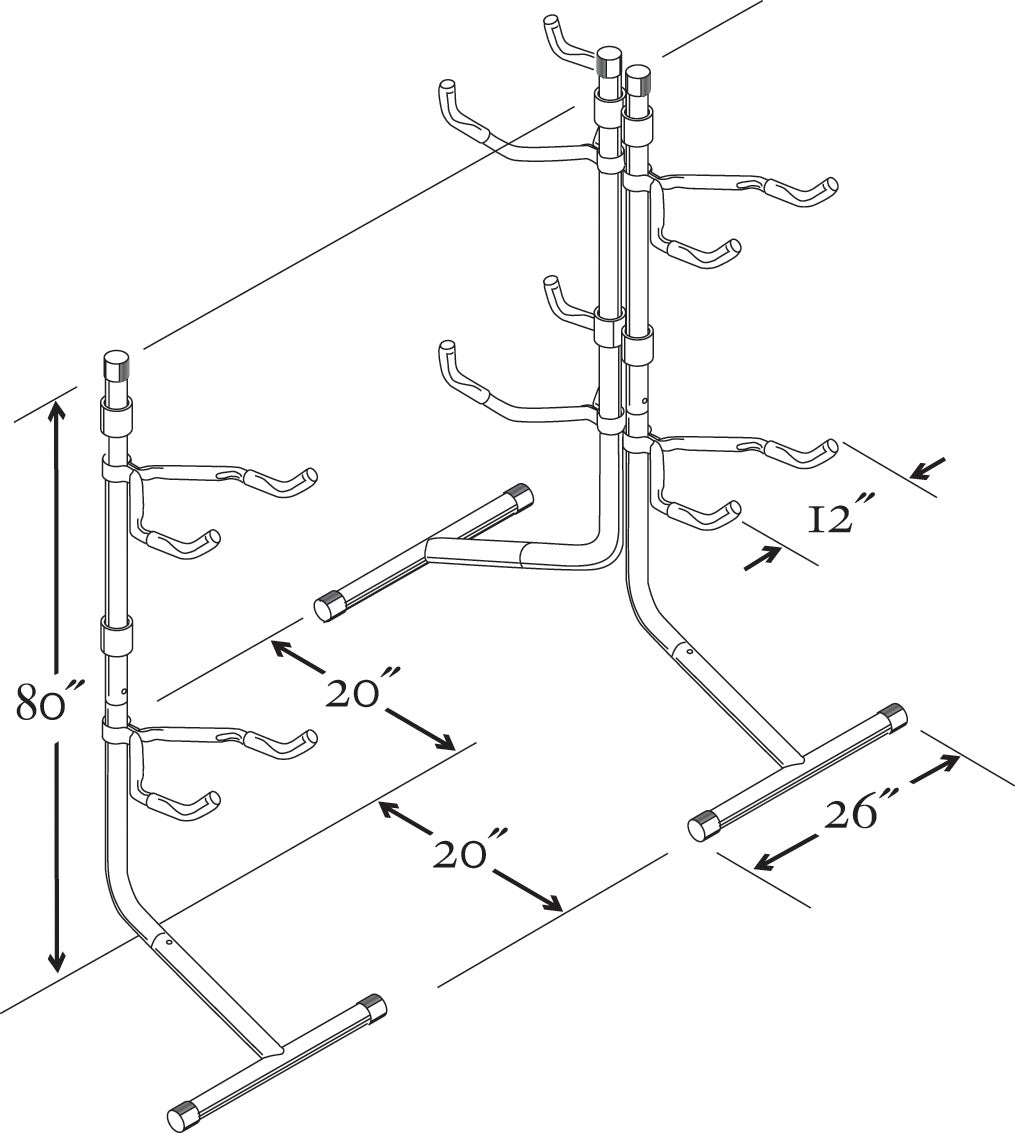 Saris Bike Bunk Bicycle Stand Storage, Indoor Bike Stand & Bike Storage, 2 Bikes