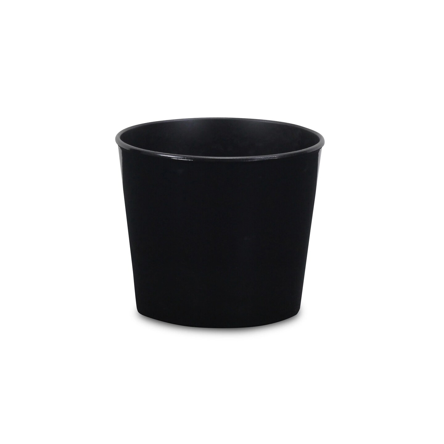 Contemporary Home Living 6" Black Solid Tapered Round Planter