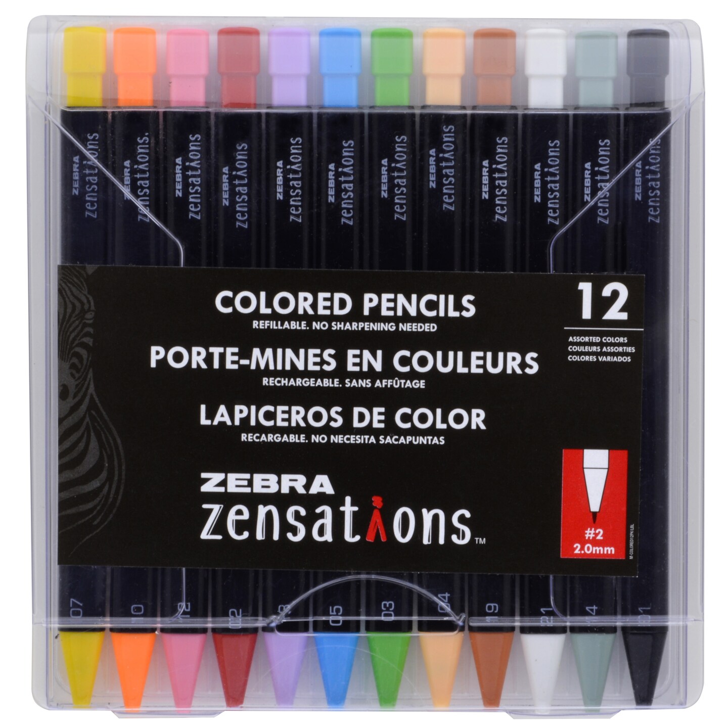 Zebra Zensations™ Colored Mechanical Pencil Set