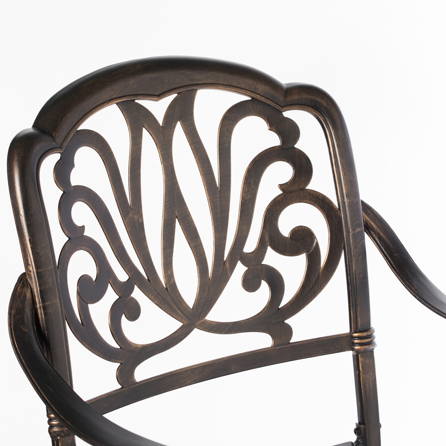 Indoor and Outdoor Bronze Dinning Set 2 Chairs with 1 Table Patio Cast Aluminum.