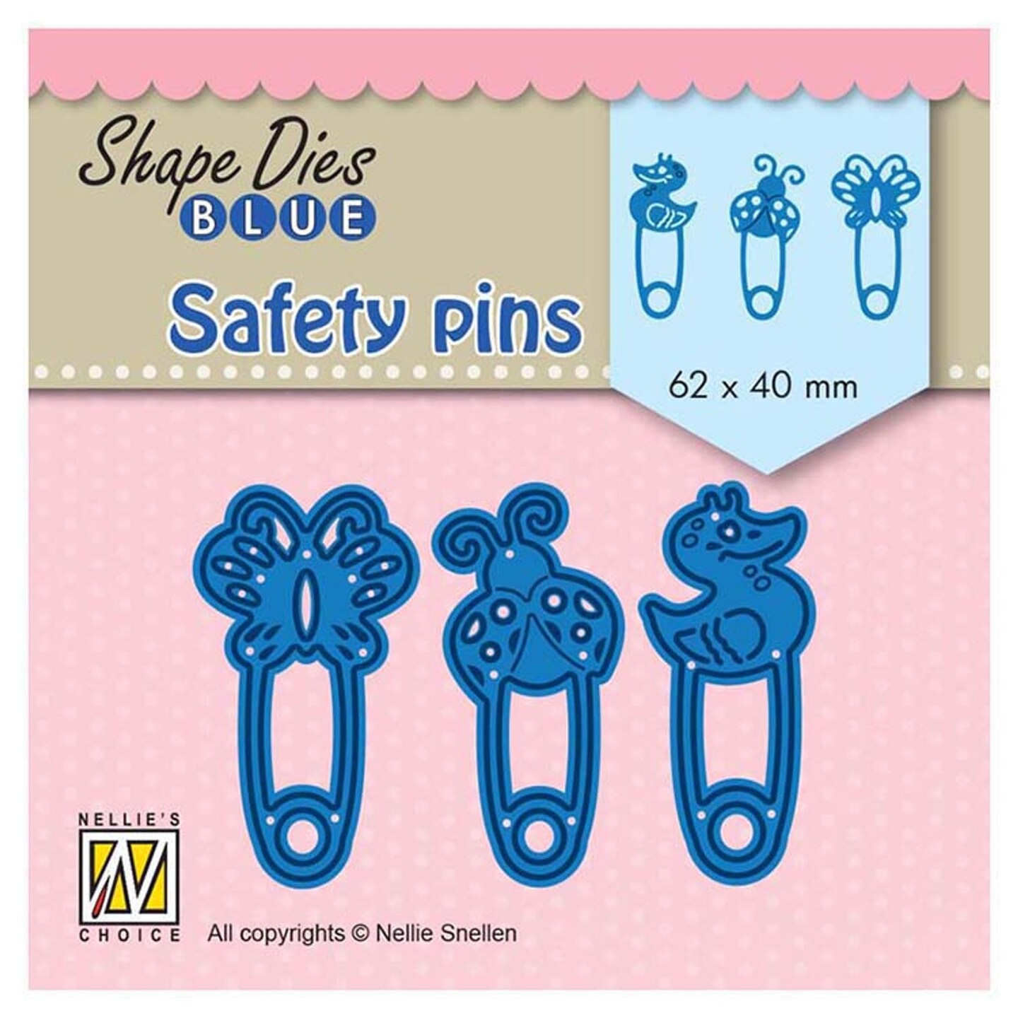 Nellie\'s Choice Shape Dies Blue Safety Pins Michaels