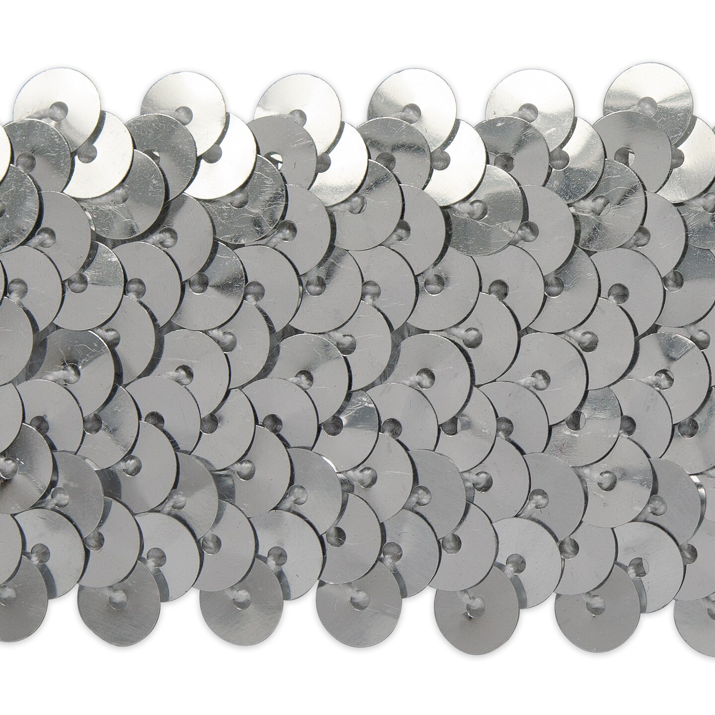 10 yards of 4 Row 1 1/2" Metallic Stretch Sequin Trim | 10 yard cut