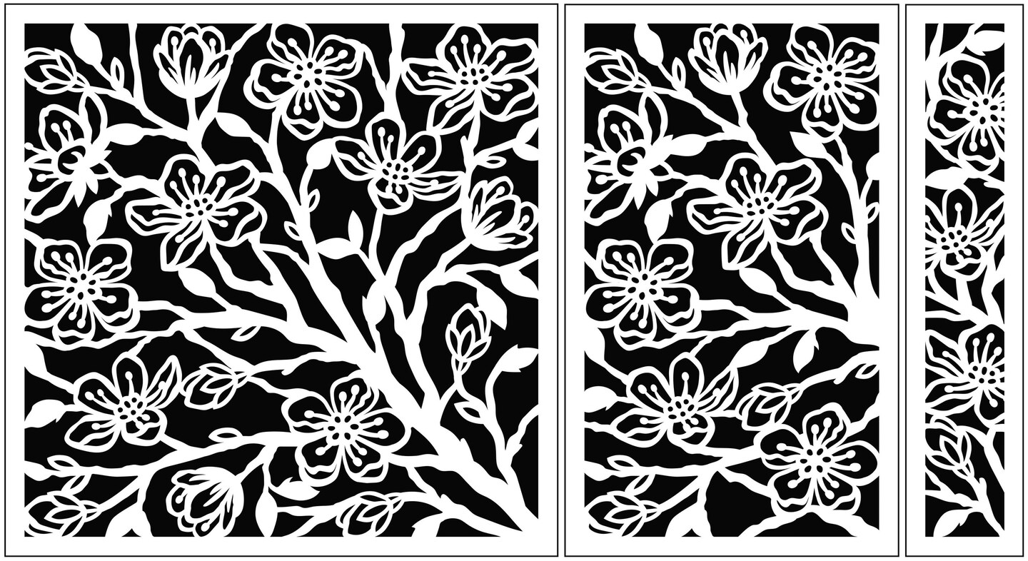 Creative Expressions  Jamie Rodgers Cherry Blossom Stencil Set