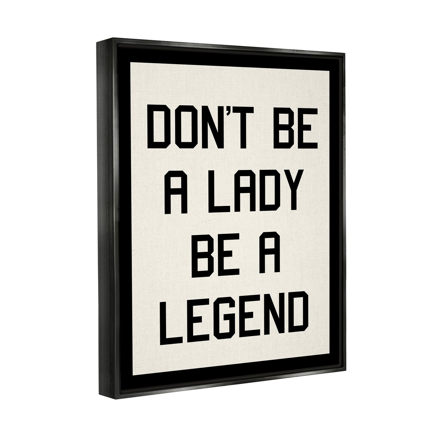 Stupell Industries Lady Legend Phrase Framed Floater Canvas Wall Art