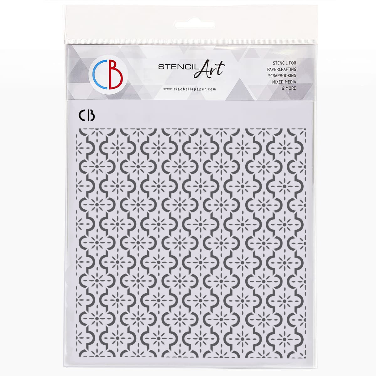 Ciao Bella  Texture Stencil 8&#x22;x8&#x22; Iberian Tiles