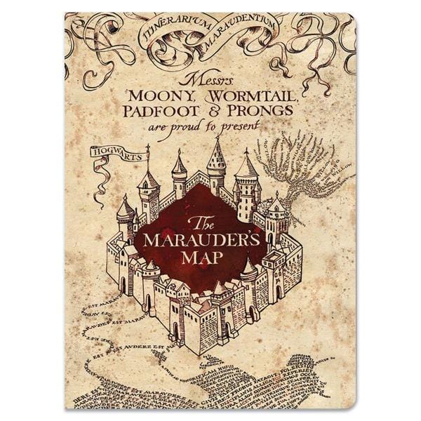 Harry Potter Marauder's Map Softcover Lined Journal -Notebook