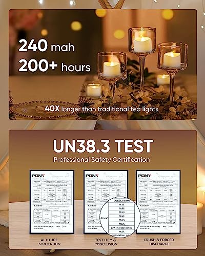 Homemory 48-Pack Novelty Flickering Flameless Candles, 200Hours Tea Lights Candles Battery Operated, Fake Electric LED Votive Candles, Small Wedding Candles for Table Centerpieces,Proposal,Anniversary