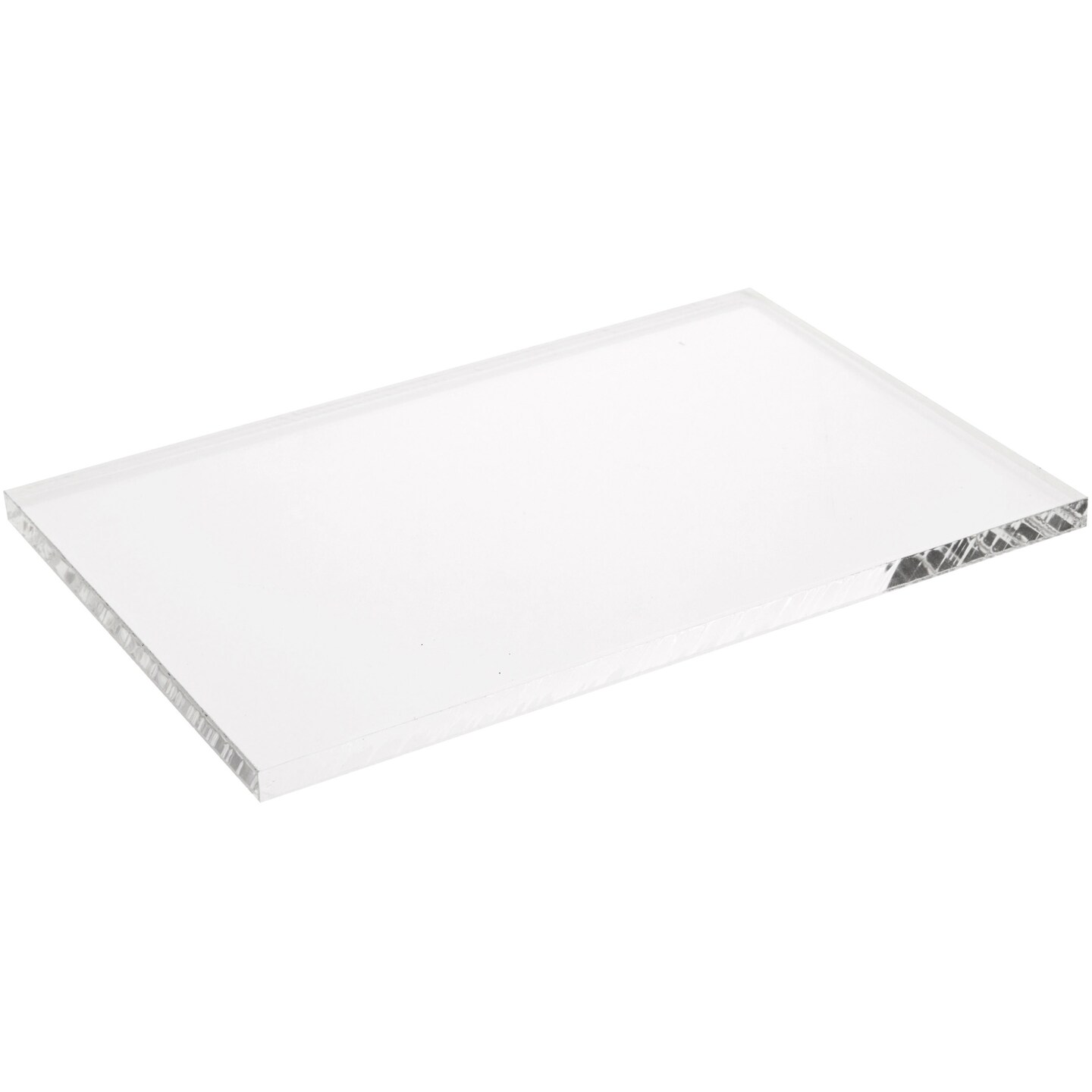Clear Acrylic Display Base - 6x3x0.5 Inch Rectangular Beveled Stand For Collectibles, Figurines & Decor