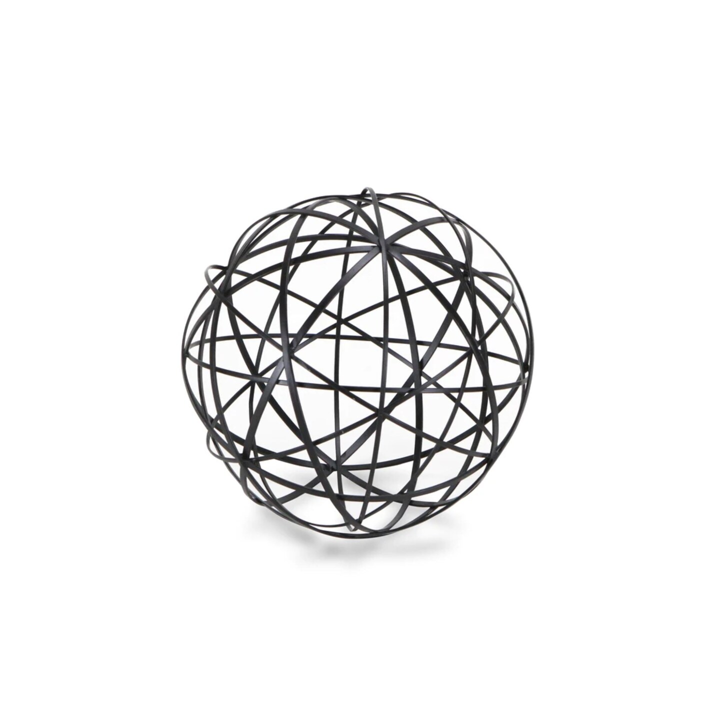 Contemporary Home Living 8" Black Handcrafted Metal Wire Decorative Sphere