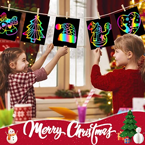 125 Pieces Magic Note Pads Cards Sheets for Kids Black Crafts Arts DIY Party Favor Supplies Kit Birthday Game Toy Gifts Box Girls Boys Halloween
