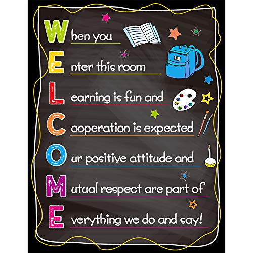 Welcome Classroom Poster Back to School Classroom Decorations Motivational Sign 11 X 14 for Preschool Middle High School Classroom Decor