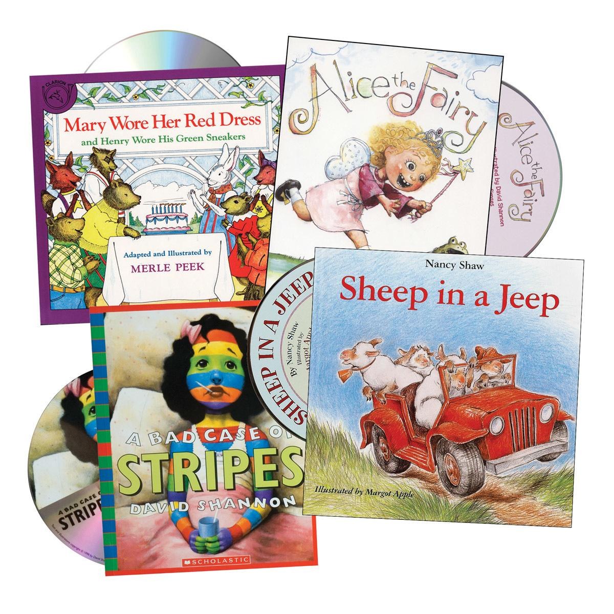 Kaplan Early Learning Company Just Image Books and CDs - Set of 4