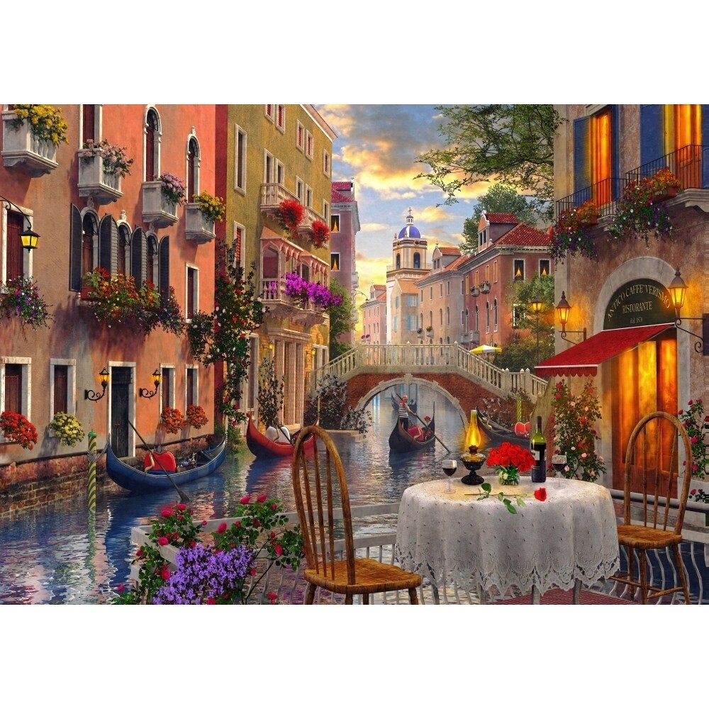 Venice Restaurant Poster Print By Dominic Davidson