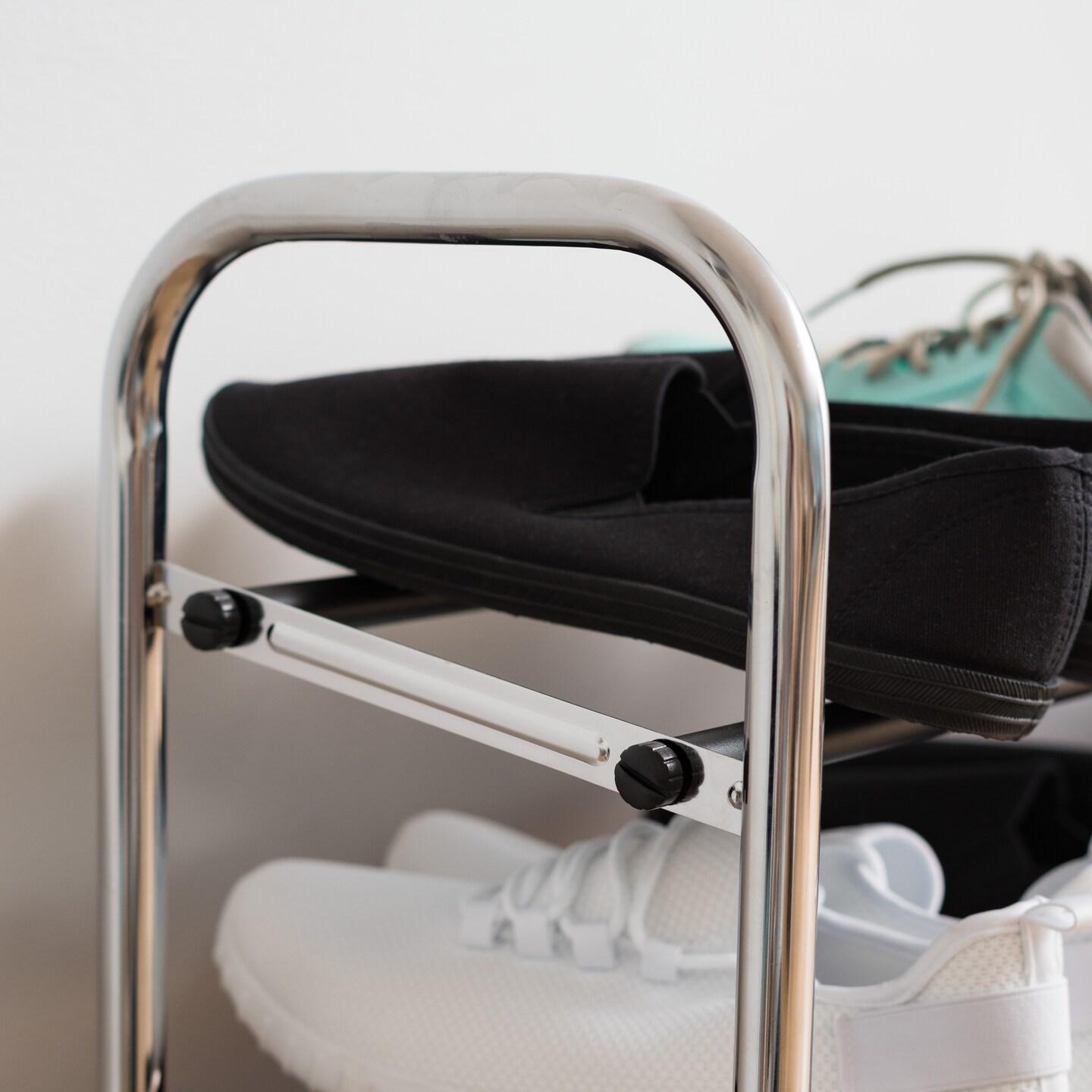 IRIS USA Stackable Freestanding Metal Shoe Racks for Entryway