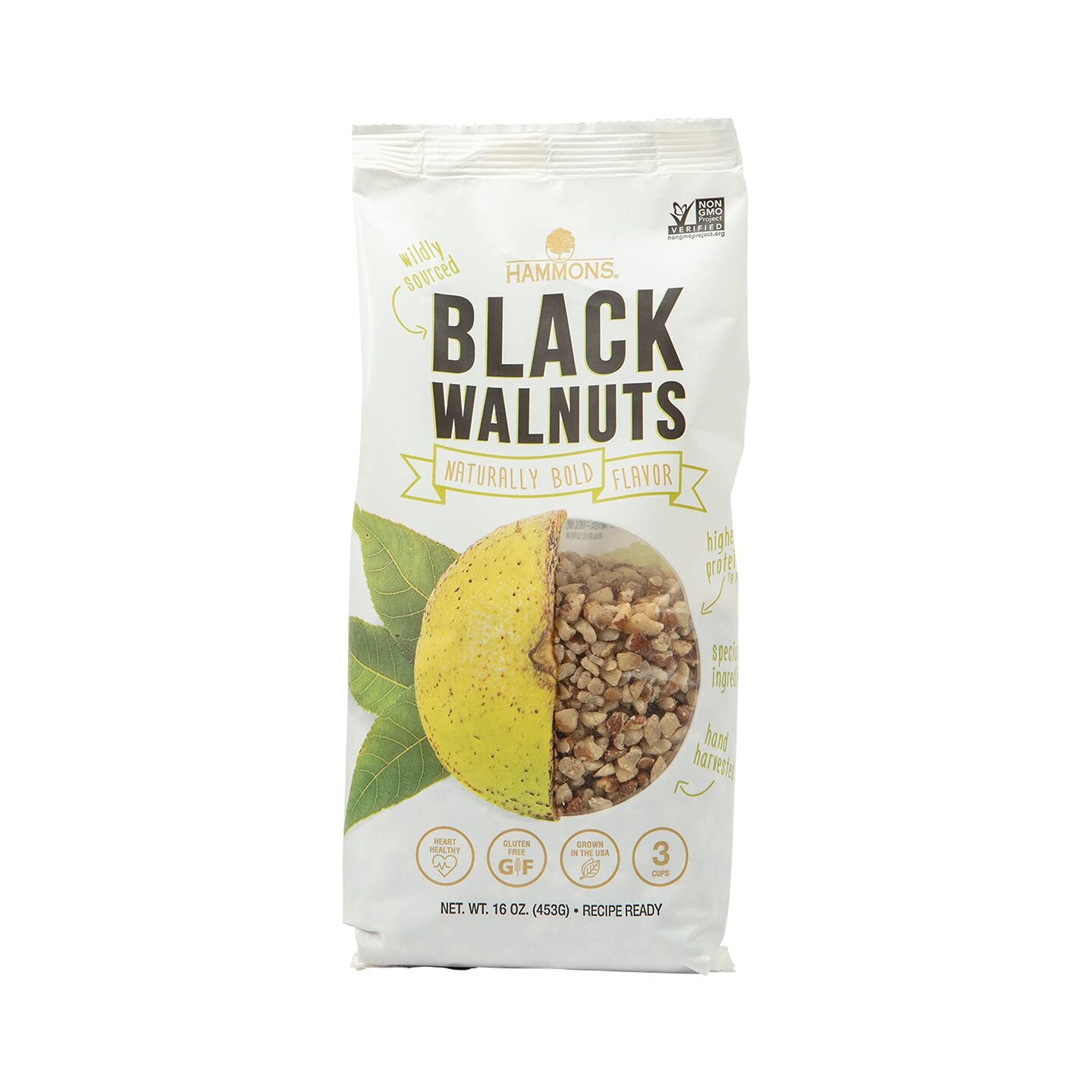 Hammons Products Shelled Black Walnuts USA Grown Gathered by Amish Family Ready to Eat 1 lb